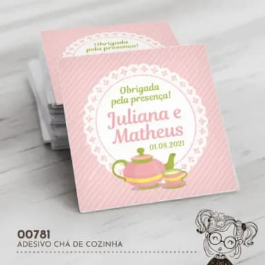 Adesivo Quadrado Chá de Cozinha - 00781