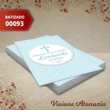 Adesivo Tubete Batizado - 00093