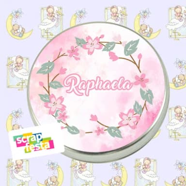Latinha Personalizada Maternidade Nascimento Flores Aquarela