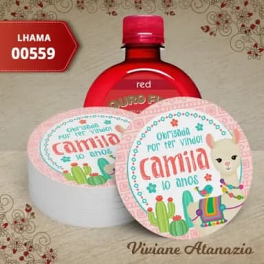 Adesivo Água Ouro Fino Lhama - 00559