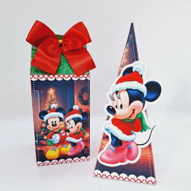 PEGUE E MONTE - Kit Festa Personalizado NATAL DO MINNIE - Decoração de Festa - Caixinhas Personalizadas