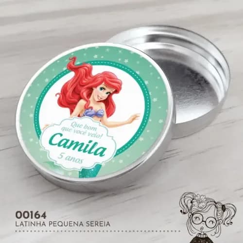 Latinha Adesivada Pequena Sereia - 00164