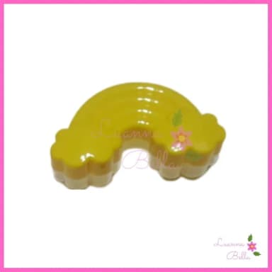 Baleiro Arco íris Amarelo de Acrílico - Pacote c/5 unidades