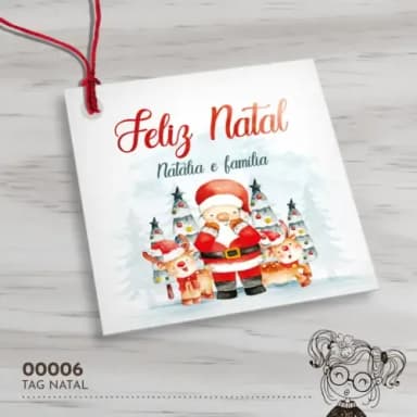 Tag Quadrada Natal - 00006