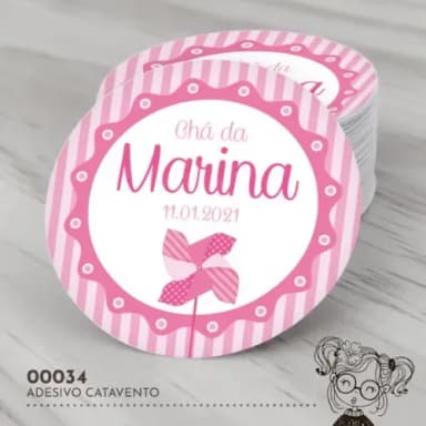 Adesivo Redondo Catavento - 00034