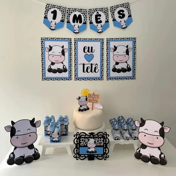 Kit Mesversário Amo Meu Tetê Personalizados - Só Um Bolinho