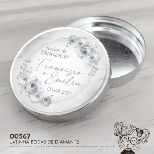 Latinha Adesivada Bodas de Diamante - 00567