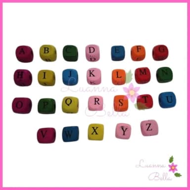 Dadinho Varias Cores C/letras Preta - Pct c/3 alfabetos