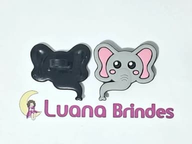 Ponteira P/lápis Elefante Emborrachado 3,5cm Pcts C/6 Peças