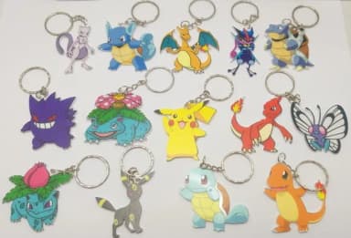 Chaveiros Pokémon Variados Acrílico Uv- Pct C/35 Unid