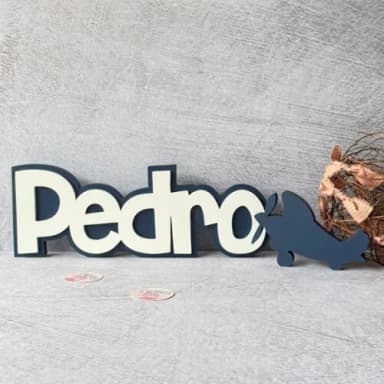 Nome em mdf - Linha Ch e Avião - Decoração Bebê e Infantil