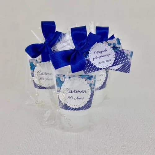 Lembrancinha Hidratante 80 Anos com Mini Terço