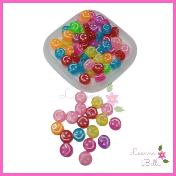 Missanga Entremeio Smile Colorido - Pct c/65Unidades