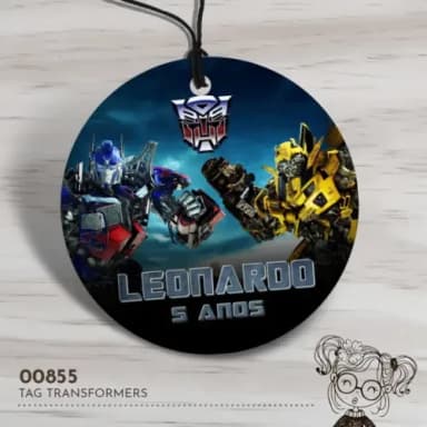 Tag Redonda Transformers - 00855