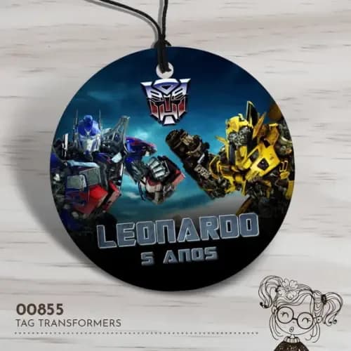 Tag Redonda Transformers - 00855