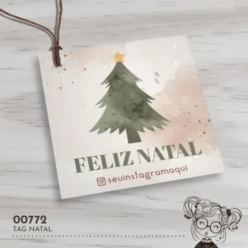 Tag Quadrada Natal - 00772