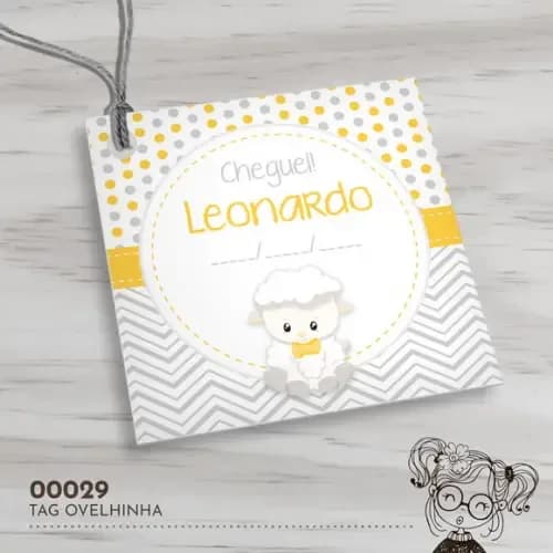 Tag Quadrada Ovelhinha - 00029