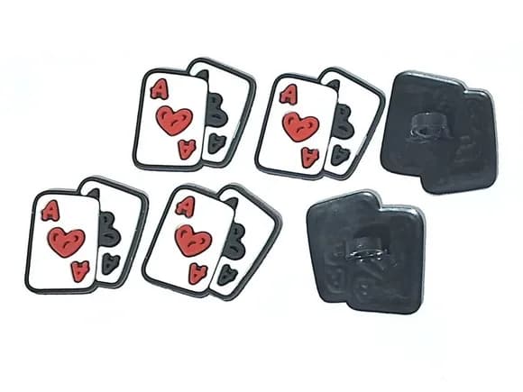 Ponteira P/lápis Carta de Baralho Pacote com 6 Unidades