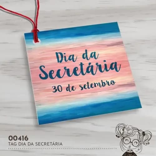 Tag Quadrada Dia da Secretária - 00416