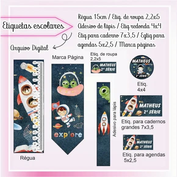 60 Etiquetas Escolares