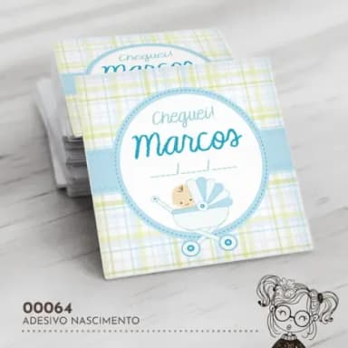 Adesivo Quadrado Nascimento - 00064