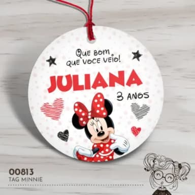 Tag Redonda Minnie - 00813