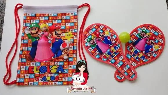 Mochila Ping Pong Tema Super Mario Bross 2