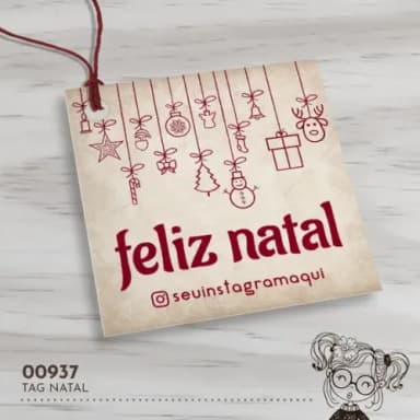 Tag Quadrada Natal - 00937