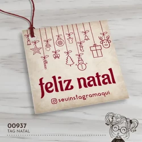 Tag Quadrada Natal - 00937