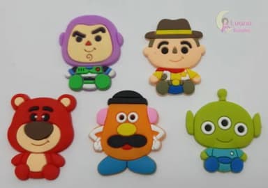Apliques Toy Story de Borracha - Pct C/10 Unidades