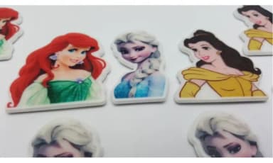 Aplique das Princesas em Acrílico - Pct.c/4 Unidade