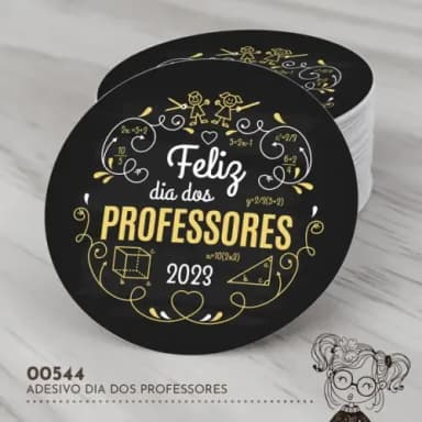 Adesivo Redondo Dia dos Professores - 00544