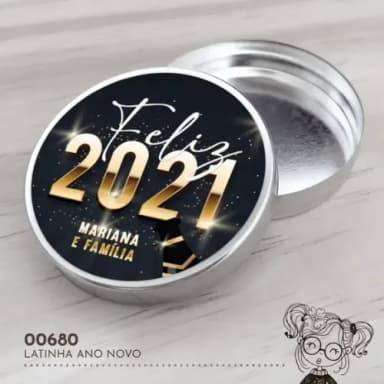 Latinha Adesivada Ano Novo - 00680