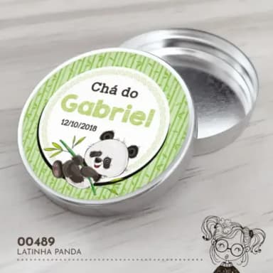 Latinha Adesivada Panda - 00489