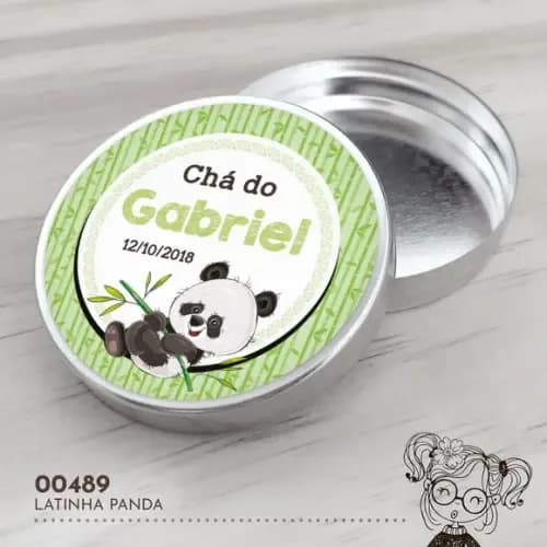 Latinha Adesivada Panda - 00489