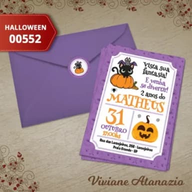 Convite Halloween - 00552