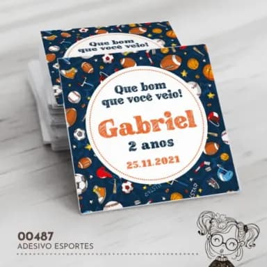 Adesivo Quadrado Esportes - 00487
