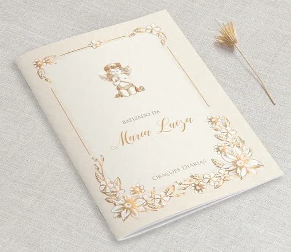 Livro De Orações Para Lembrança De Batizado Anjo