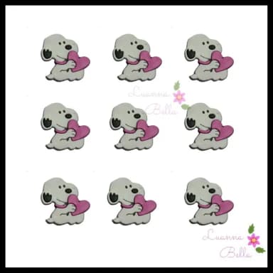 Aplique Emborrachado Cachorro - Pcts C/ 7 Unds