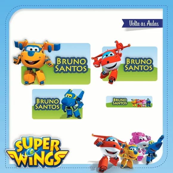 60 Etiquetas Super Wings