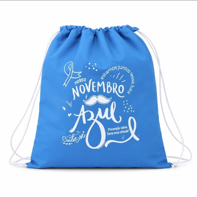 Novembro Azul Mochila para brinde personalizada