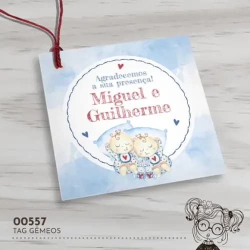 Tag Quadrada Gêmeos - 00557
