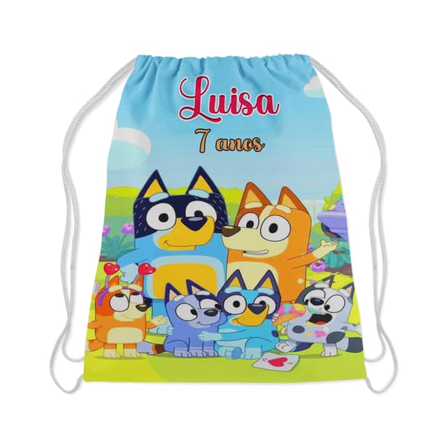 Mochilinha Persdonalizada do Bluey e Bingo