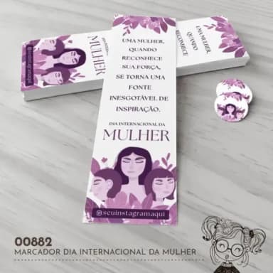 Marcador de Livro Dia Internacional da Mulher - 00882