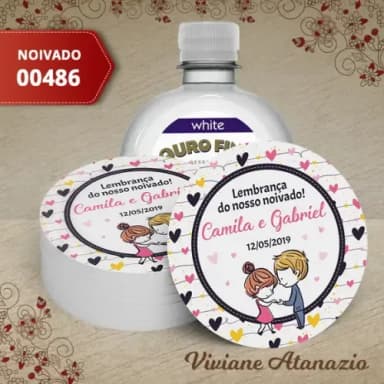 Adesivo Água Ouro Fino - Noivado - 00486