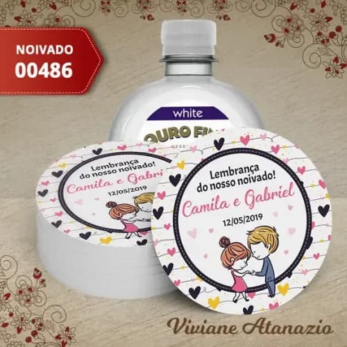 Adesivo Água Ouro Fino - Noivado - 00486