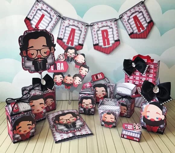 Kit 60 Lembrancinhas La Casa de Papel