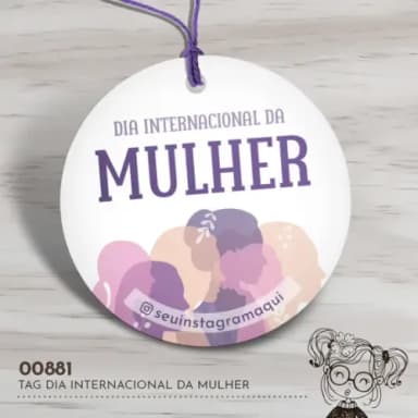 Tag Redonda Dia Internacional da Mulher - 00881