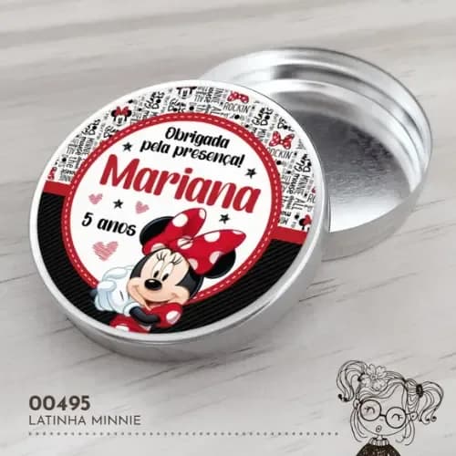 Latinha Adesivada Minnie - 00495
