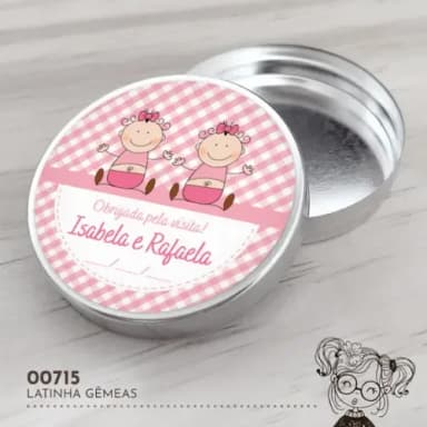 Latinha Adesivada Gêmeas - 00715